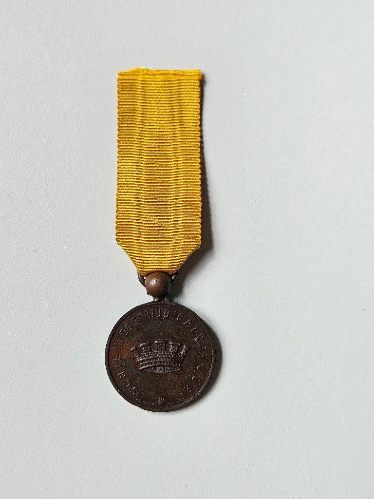 Medaille Korpsprijs bond Schutterij off brons Noord-Brabant, Verzamelen, Ophalen of Verzenden, Landmacht, Nederland, Lintje, Medaille of Wings