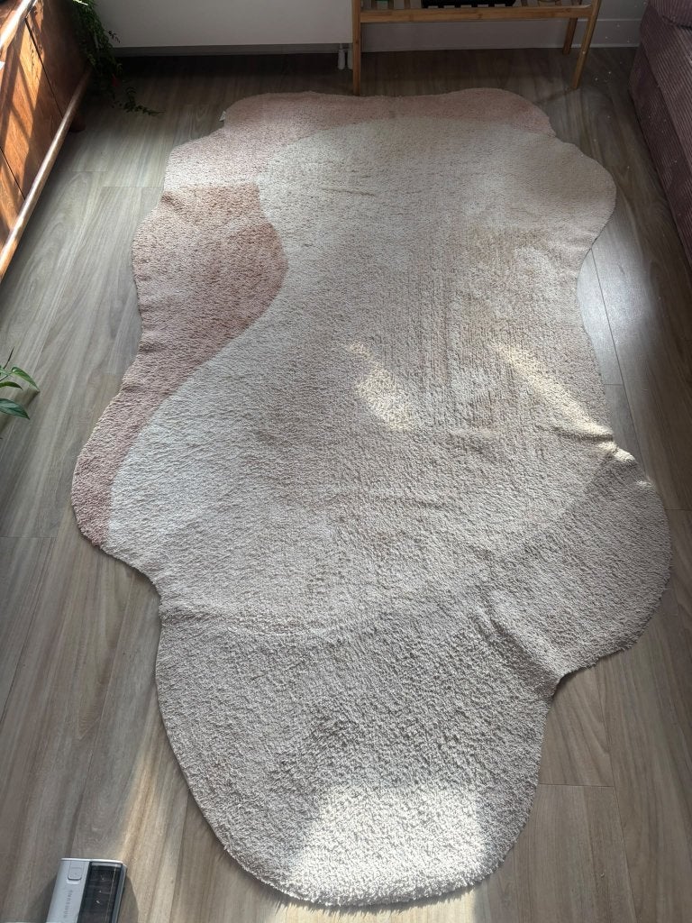 SKLUM Suria vloerkleed 145x245 cm | Katoen | Organisch, Huis en Inrichting, Ophalen, 100 tot 150 cm, Beige, 200 cm of meer