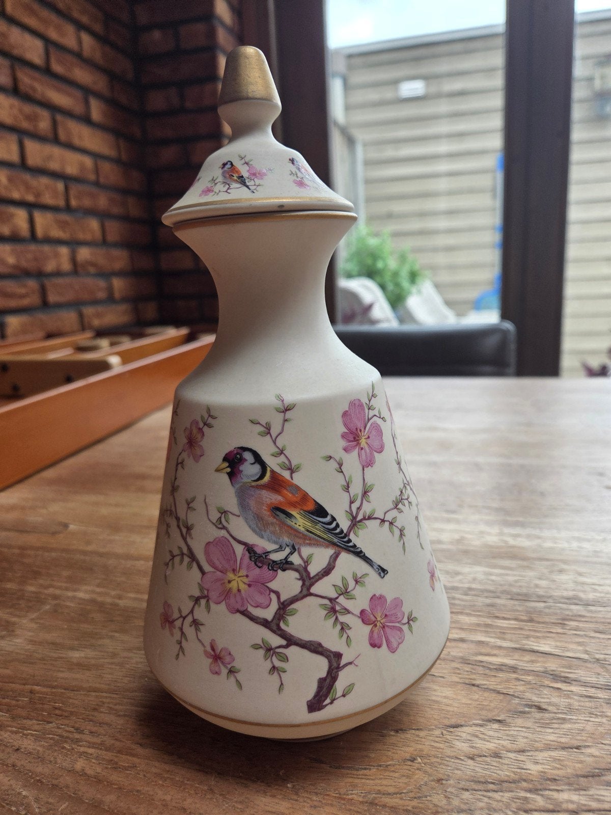 Vintage Portugese vaas met vogeldecoratie - Ceramica Ibis, Ophalen of Verzenden