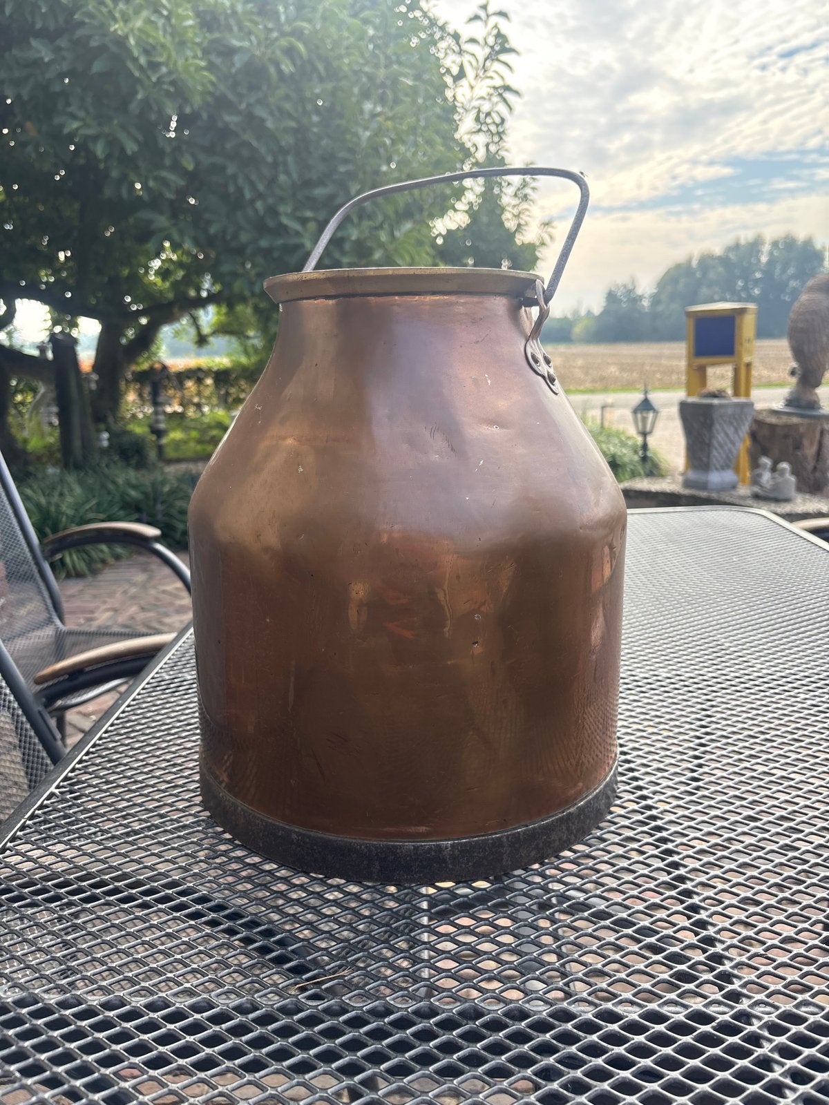 Antieke Koperen Melkbus met Handvat, Ophalen, Koper
