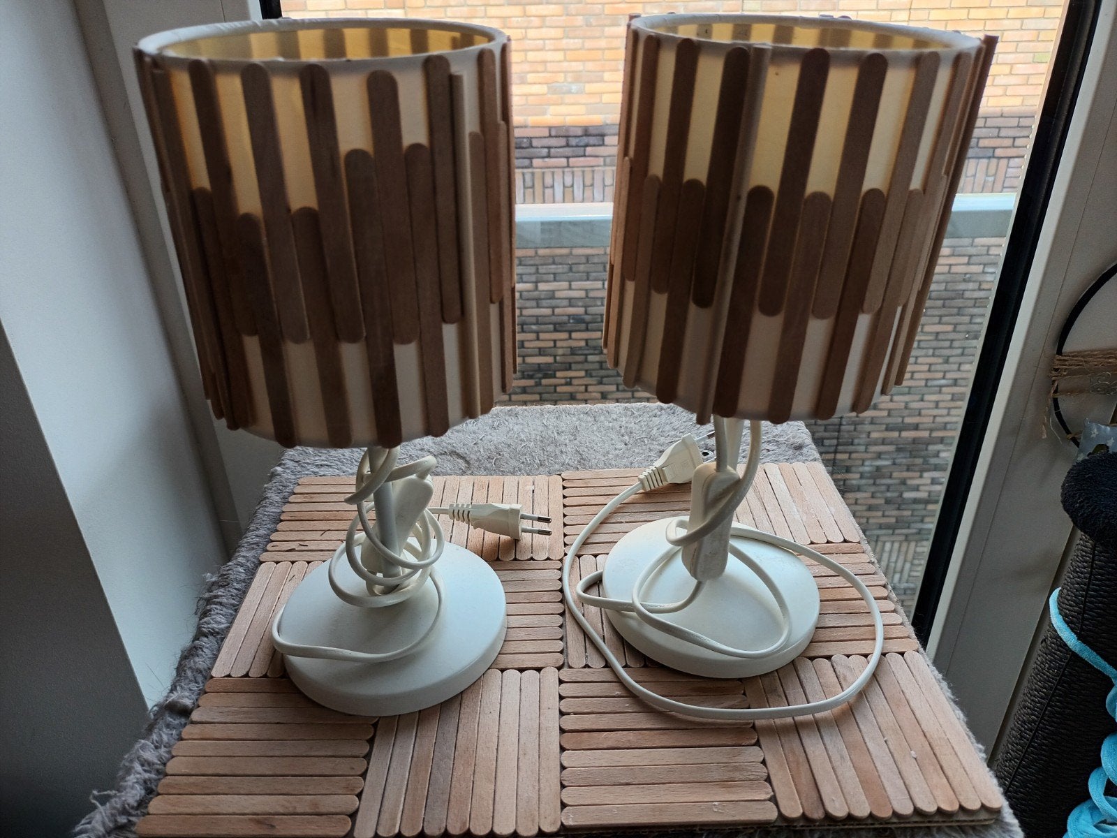 Lampjes, Huis en Inrichting, Lampen | Lampenkappen, Ophalen, Gebruikt, Tafellamp, Wit