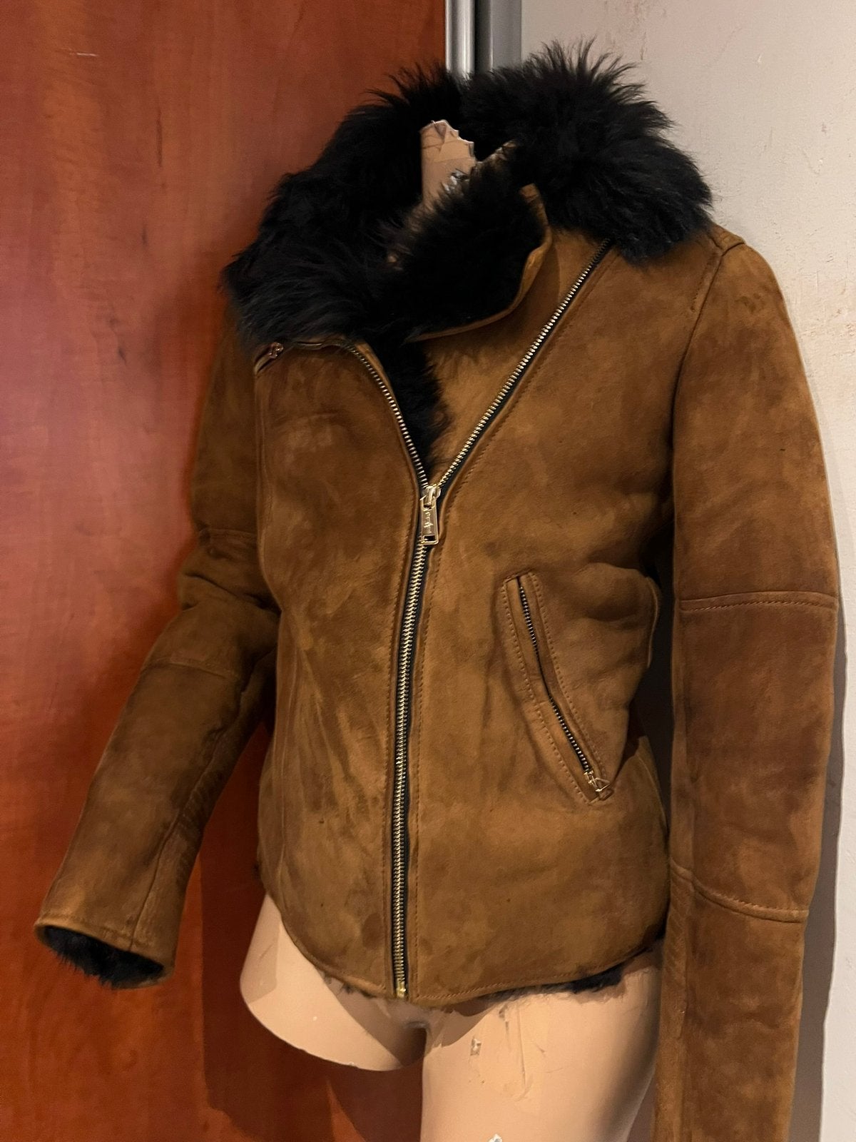 7 FOR ALL MANKIND Lammy Coat Maat L Origineel ZGAN, Kleding | Dames, Bruin, G, Ophalen of Verzenden, Zo goed als nieuw