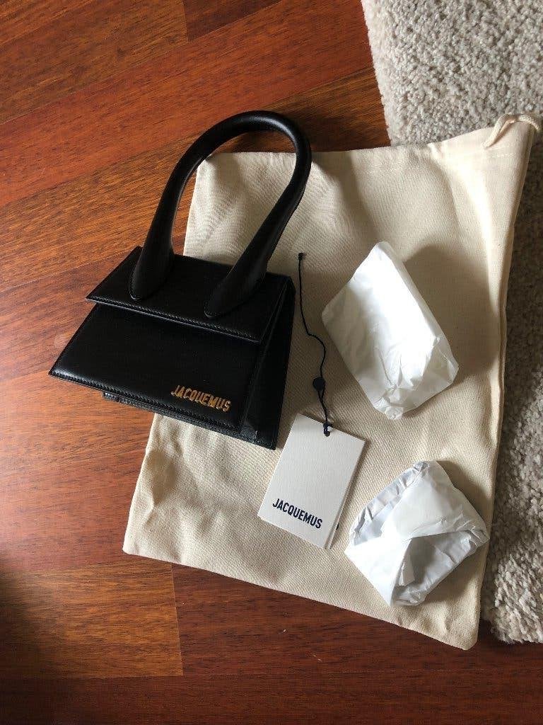 Jacquemus le chequito, Ophalen, Zo goed als nieuw, Zwart, Handtas