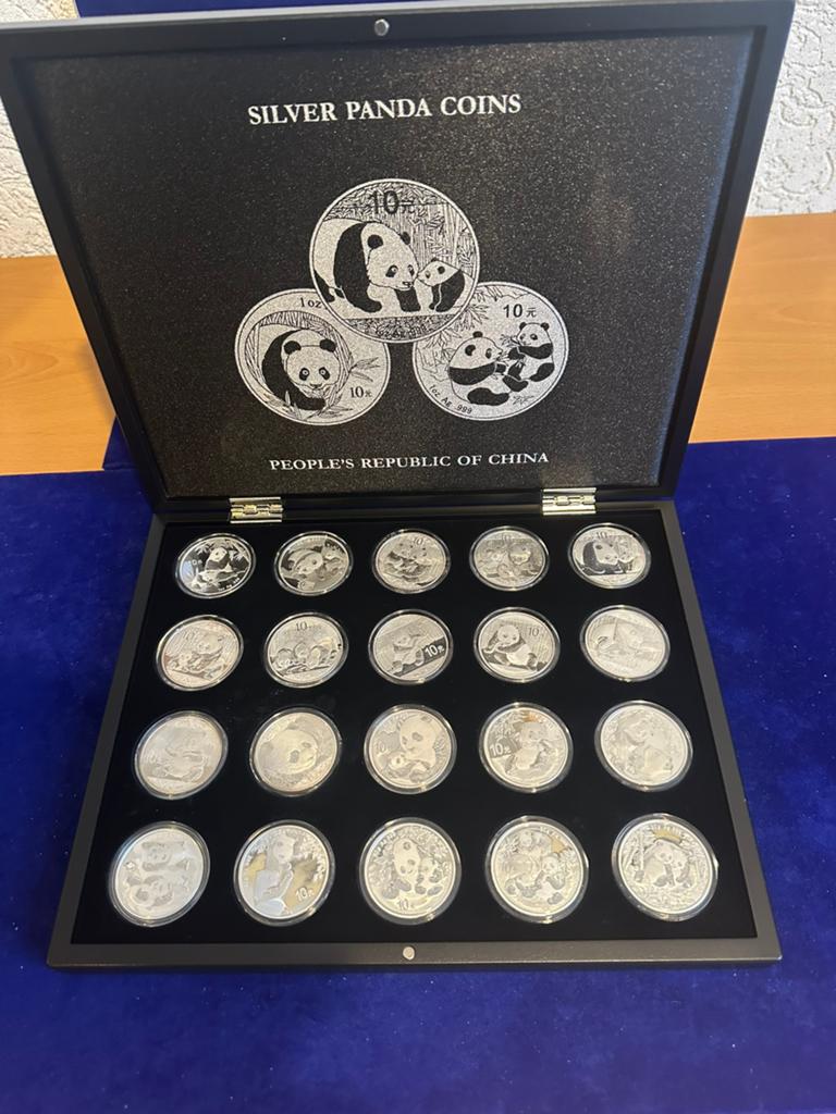 Set panda s  vanaf 2007 t/m 2026, Ophalen of Verzenden, Zilver