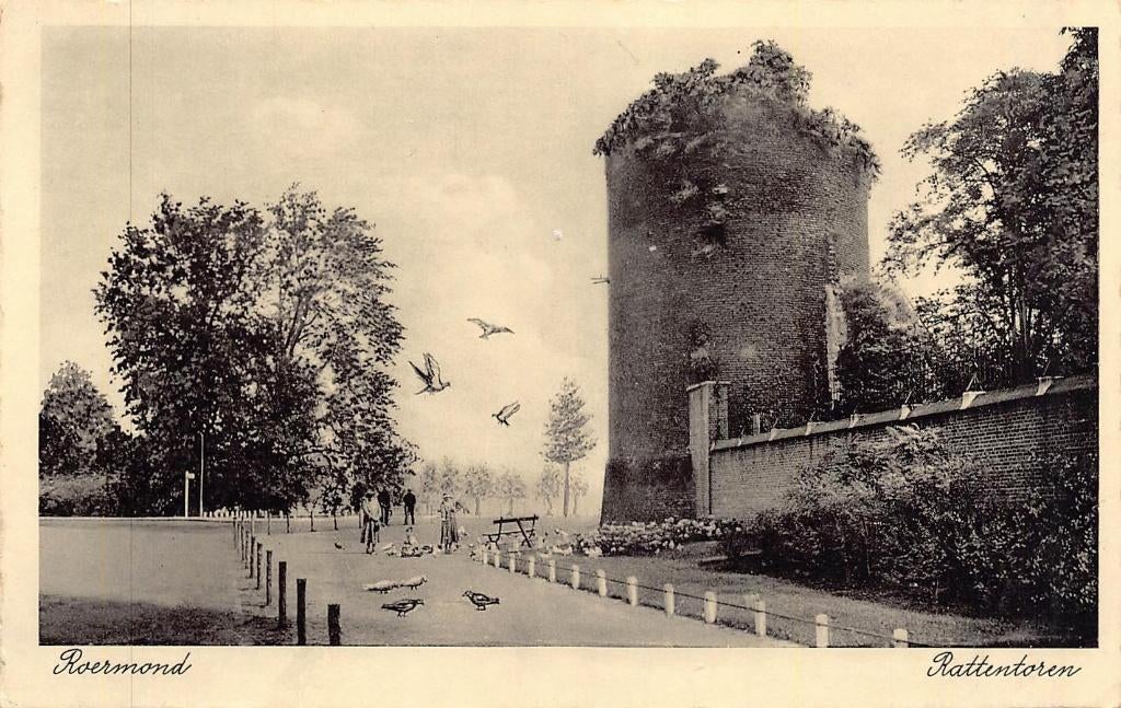 264 Roermond - Rattentoren 1930, Ophalen of Verzenden, 1920 tot 1940, Gelopen, Limburg