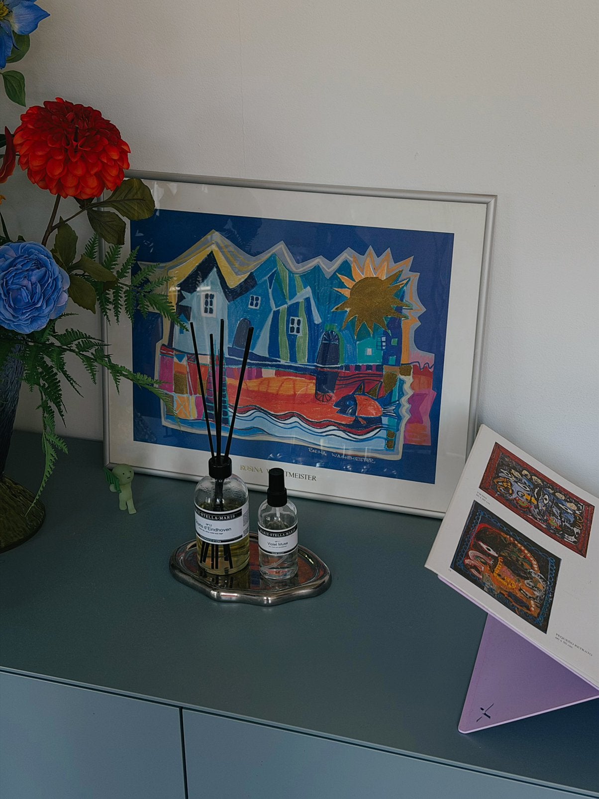 Rosina wachtmeister schilderij poster in rvs lijst chrome, Ophalen of Verzenden