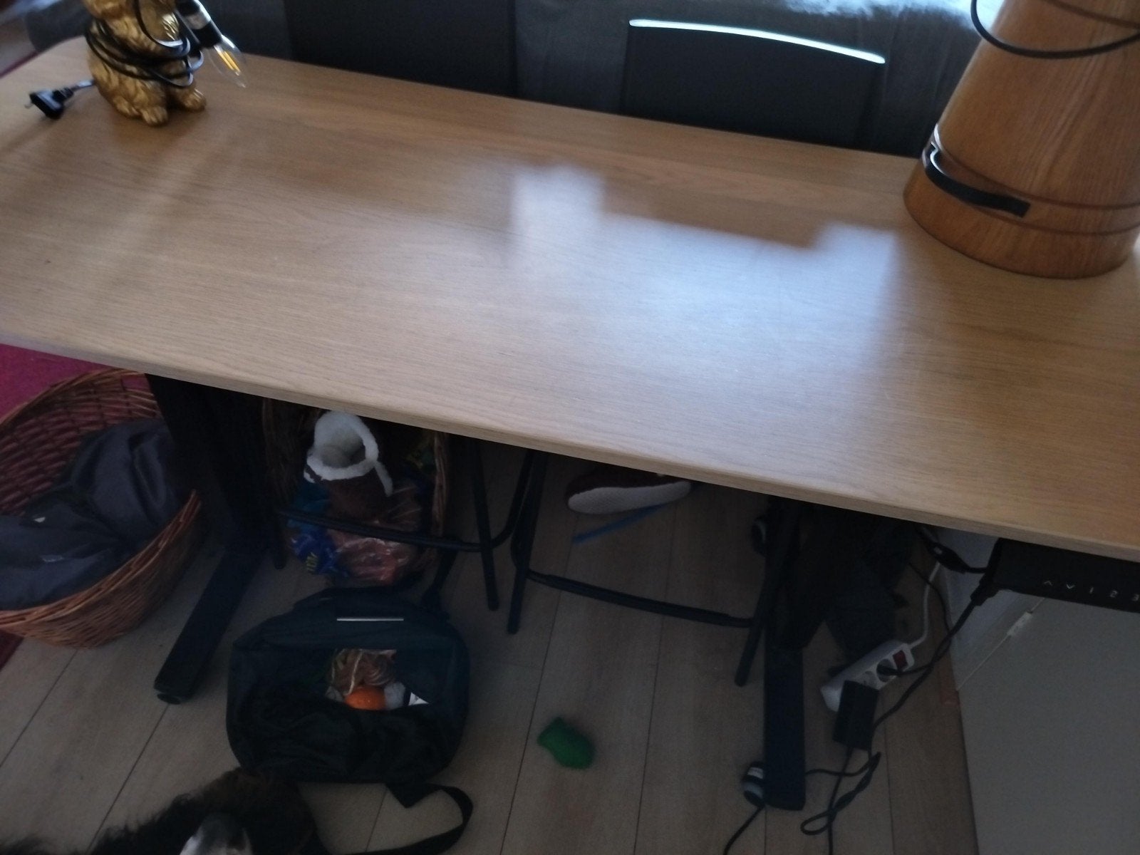 Bartafel of bureau in hoogte verstelbaar met 2 barkrukken, Ophalen, In hoogte verstelbaar