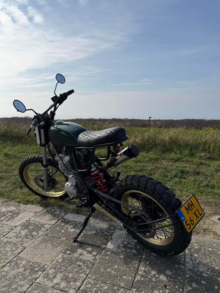 Honda Dominator NX650 (UNIEK, caferacer, racing green,644cc), Ophalen, Honda, 644 cc, Zo goed als nieuw