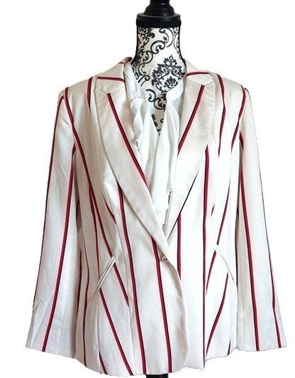 Blazer dames wit met streep mt. 44 Nieuw, Ophalen of Verzenden, Nieuw, Maat 42/44 (L), Wit