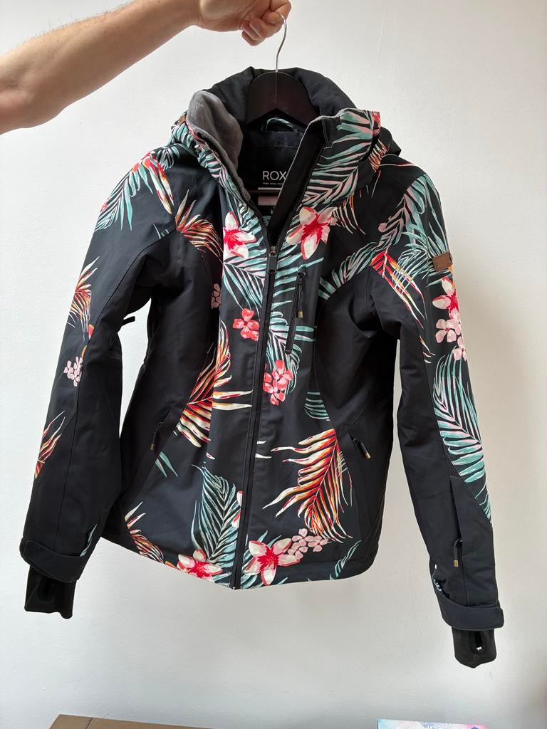 Roxy ski-jas met afneembare bontkraag maat XS, Ophalen of Verzenden, Zo goed als nieuw, Maat 34 (XS) of kleiner, Zwart