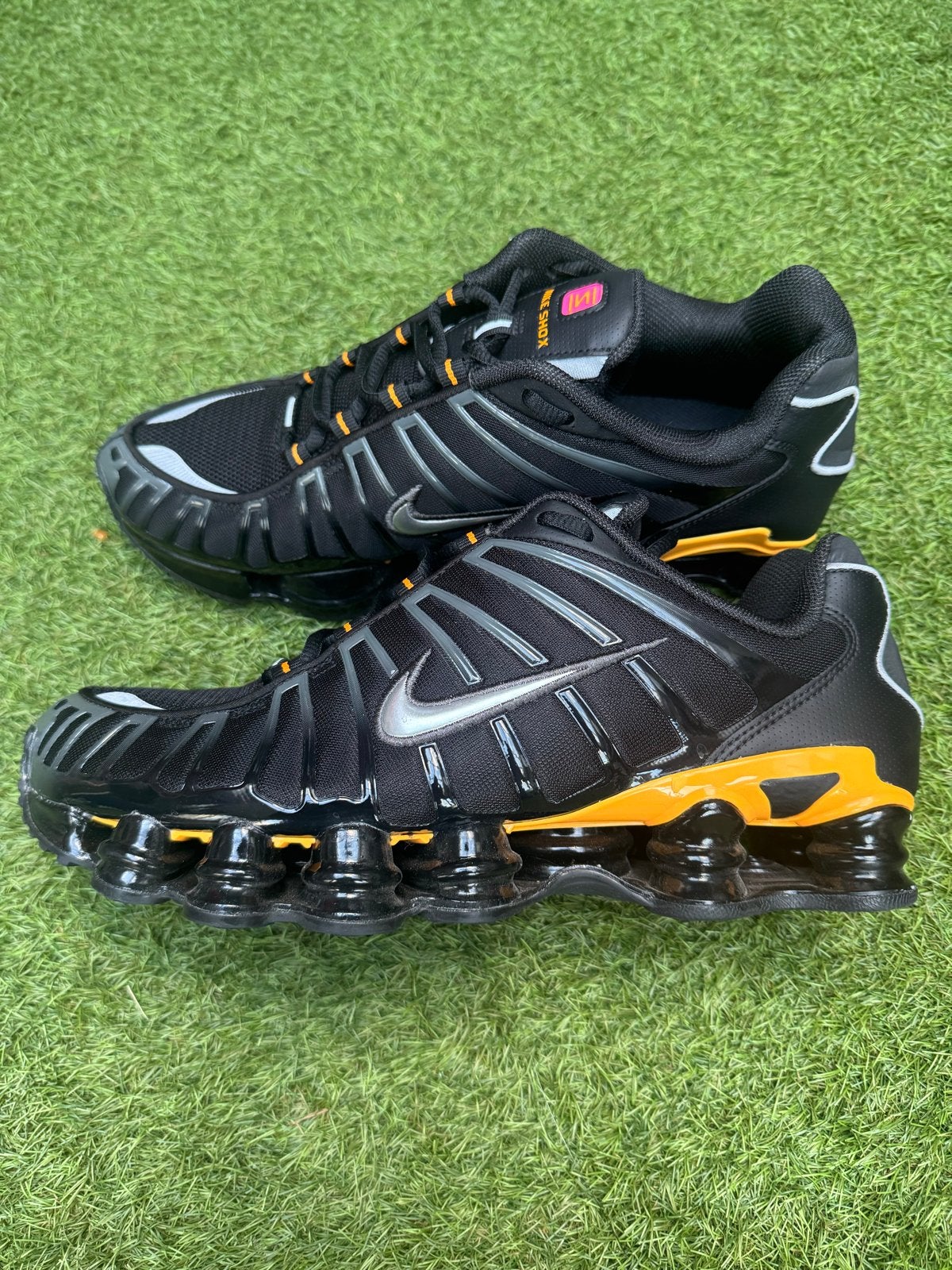 Nike Shox TL - Zwart/Oranje - Maat 45, Zwart, Ophalen of Verzenden, Sneakers of Gympen, Zo goed als nieuw