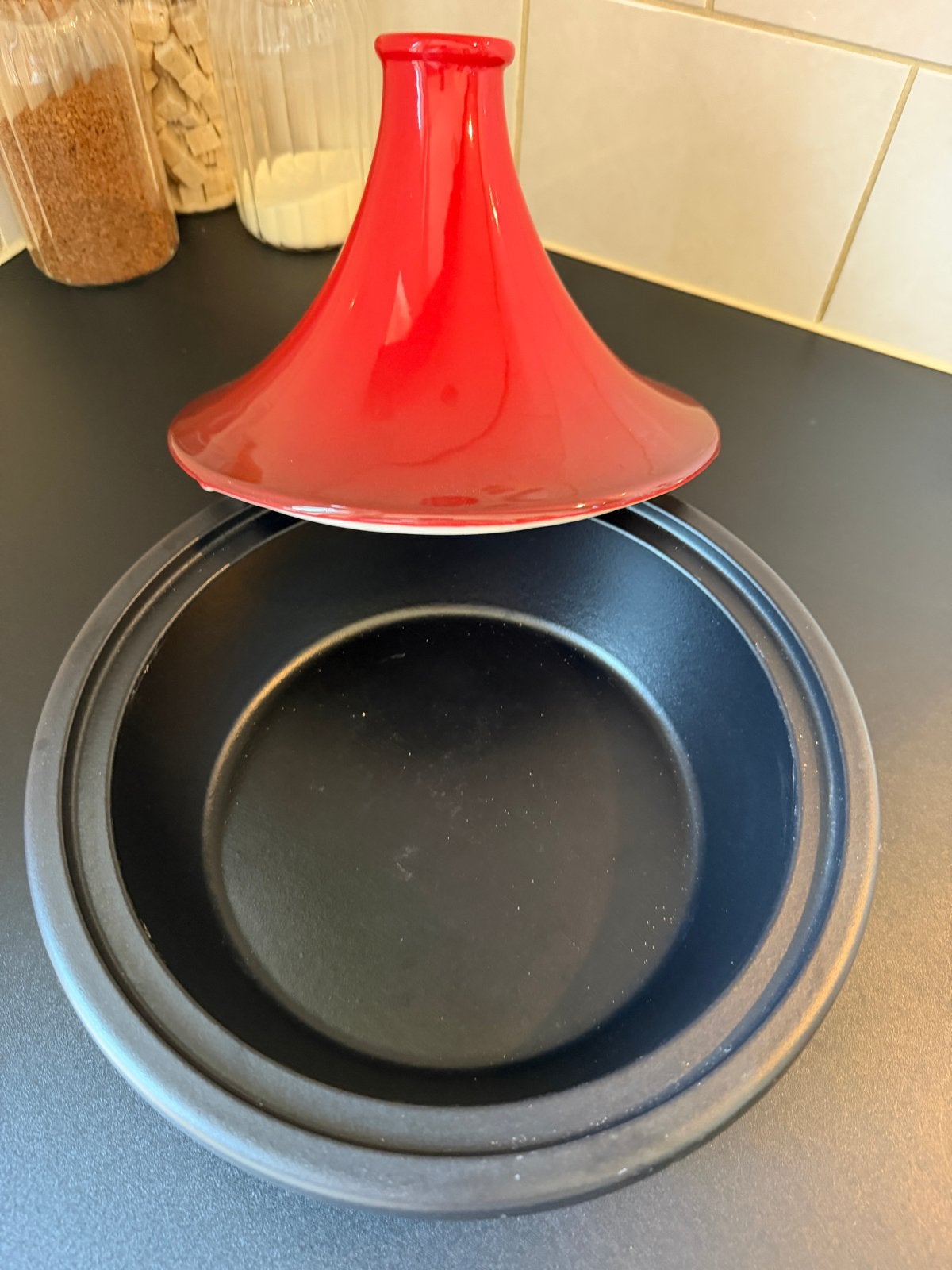 Le Creuset Tajine - Gietijzeren basis met keramisch deksel, Ophalen, Gietijzer, Met deksel, Tajine
