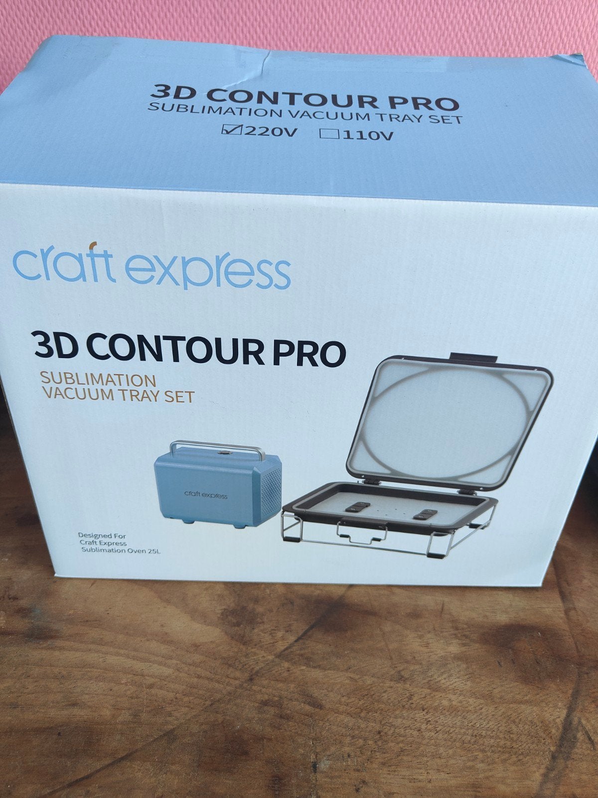 Craft Express 3D Contour Pro Sublimation Vacuum Tray Set 220, Ophalen of Verzenden, Zo goed als nieuw, Gereedschap of Toebehoren