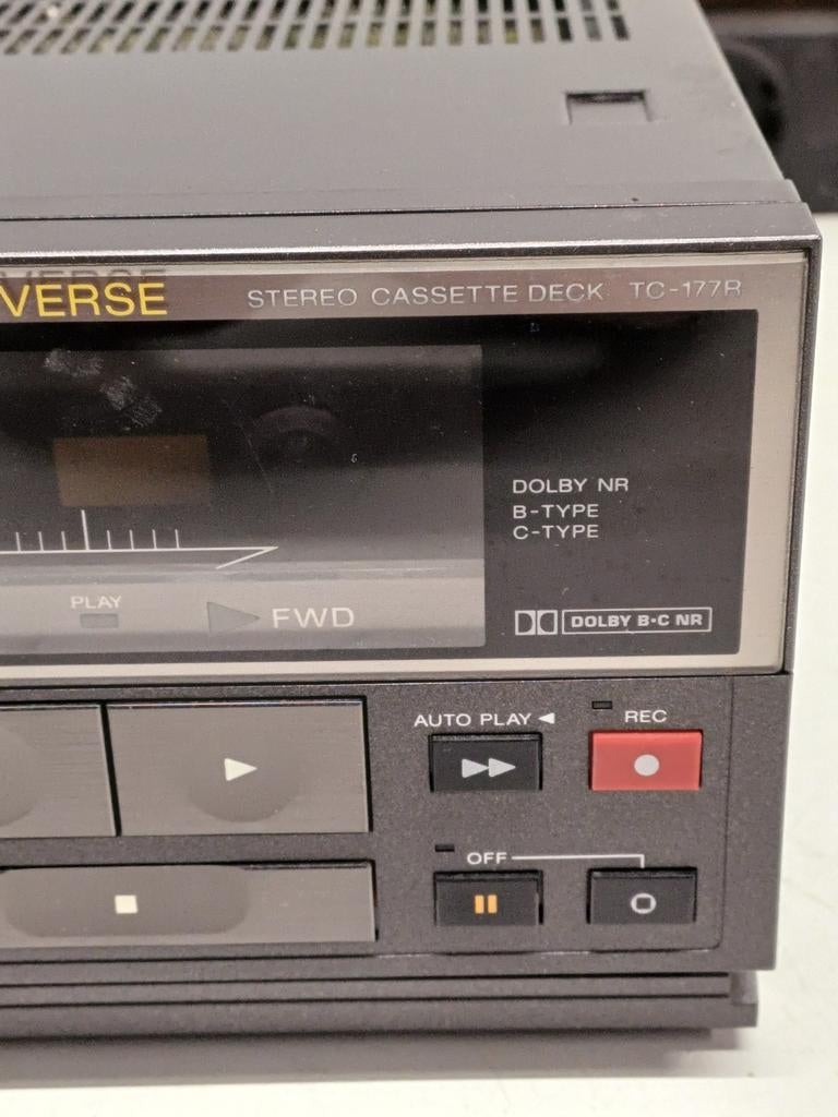 Sony TC-177R Stereo Cassette Deck - Werking Onbekend, Audio, Tv en Foto, Cassettedecks, Ophalen of Verzenden, Enkel, Sony, Auto-reverse