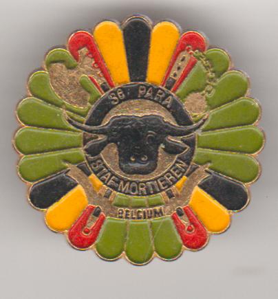 Belgie sg stafmortieren vintage pin, Verzenden, Landmacht, Overige gebieden, Overige typen