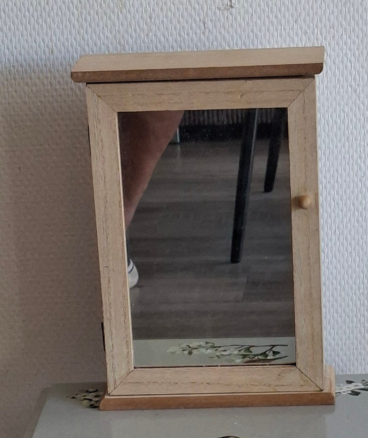 houten sleutelkastje met spiegel, Ophalen of Verzenden