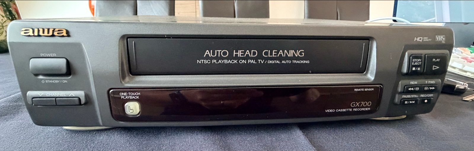 AIWA HV-GX700Z VHS-speler - NTSC op PAL TV, digitaliseren, Ophalen of Verzenden, Zo goed als nieuw, VHS-speler of -recorder