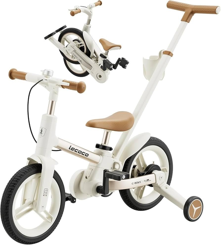 NIEUW 6-in-1 Kinderfiets & Loopfiets 12 Inch – Met Duwstang, Ophalen of Verzenden, Nieuw, Minder dan 16 inch, Zijwieltjes