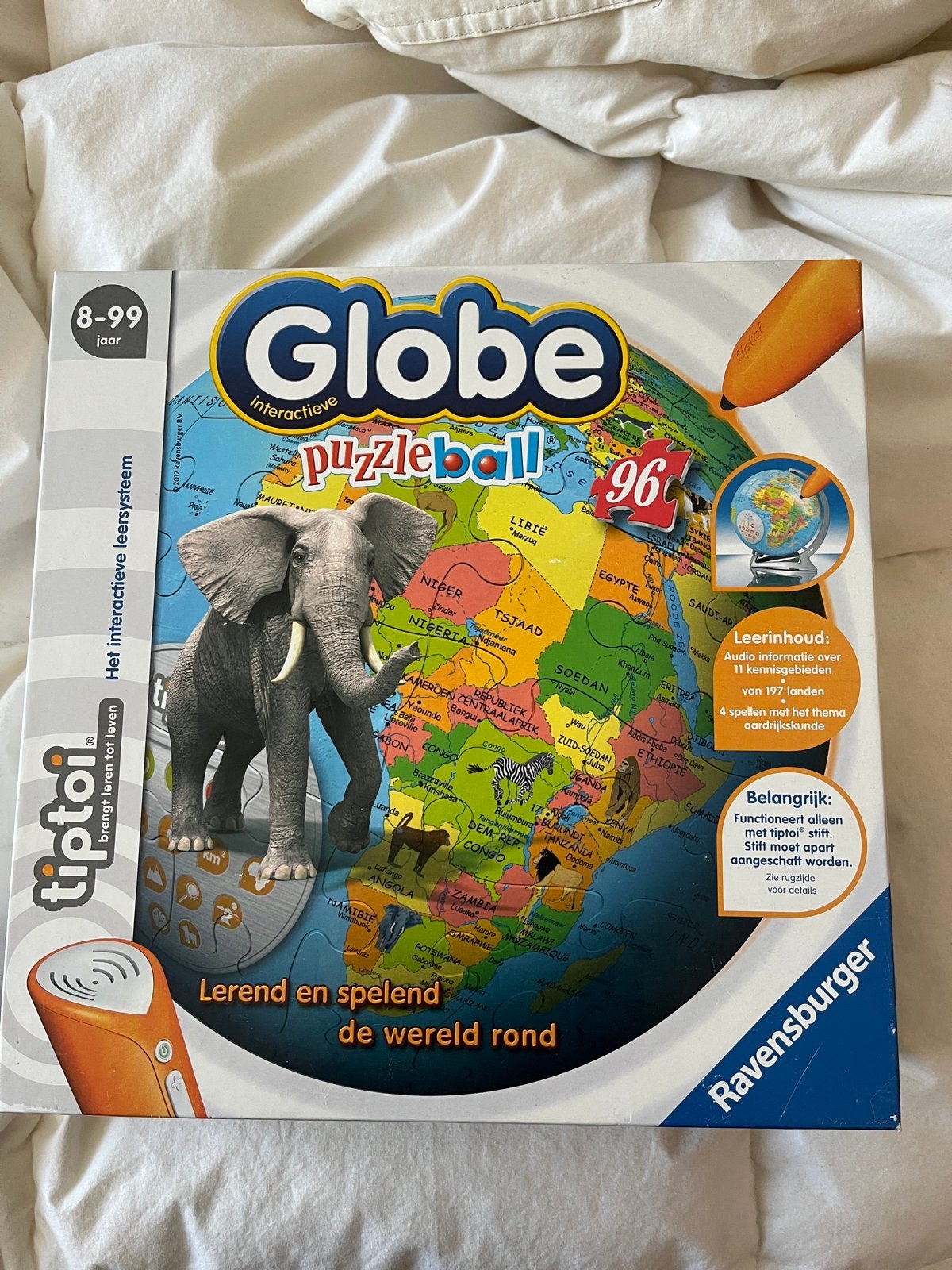 Tiptoi Interactieve Globe Puzzleball 96 stukjes Ravensburger, Ophalen of Verzenden, Gebruikt, Ontdekken, Met geluid