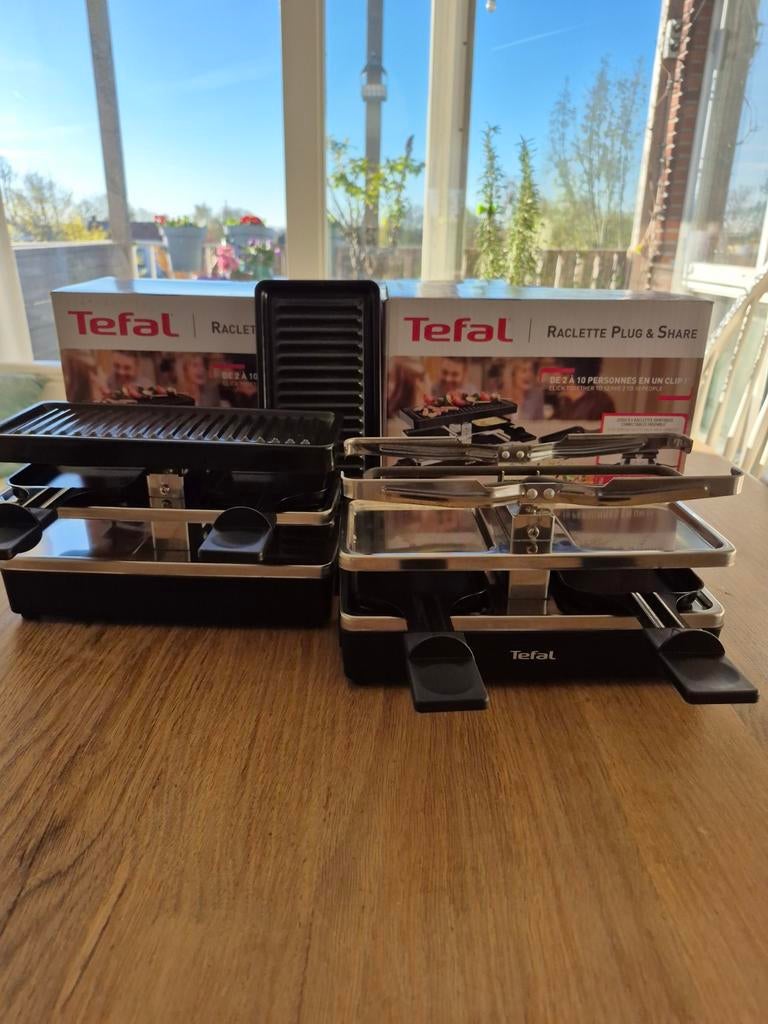 Tefal Raclette Plug & Play Gourmet - Uitbreidbaar, Ophalen of Verzenden, Zo goed als nieuw, 8 personen of meer
