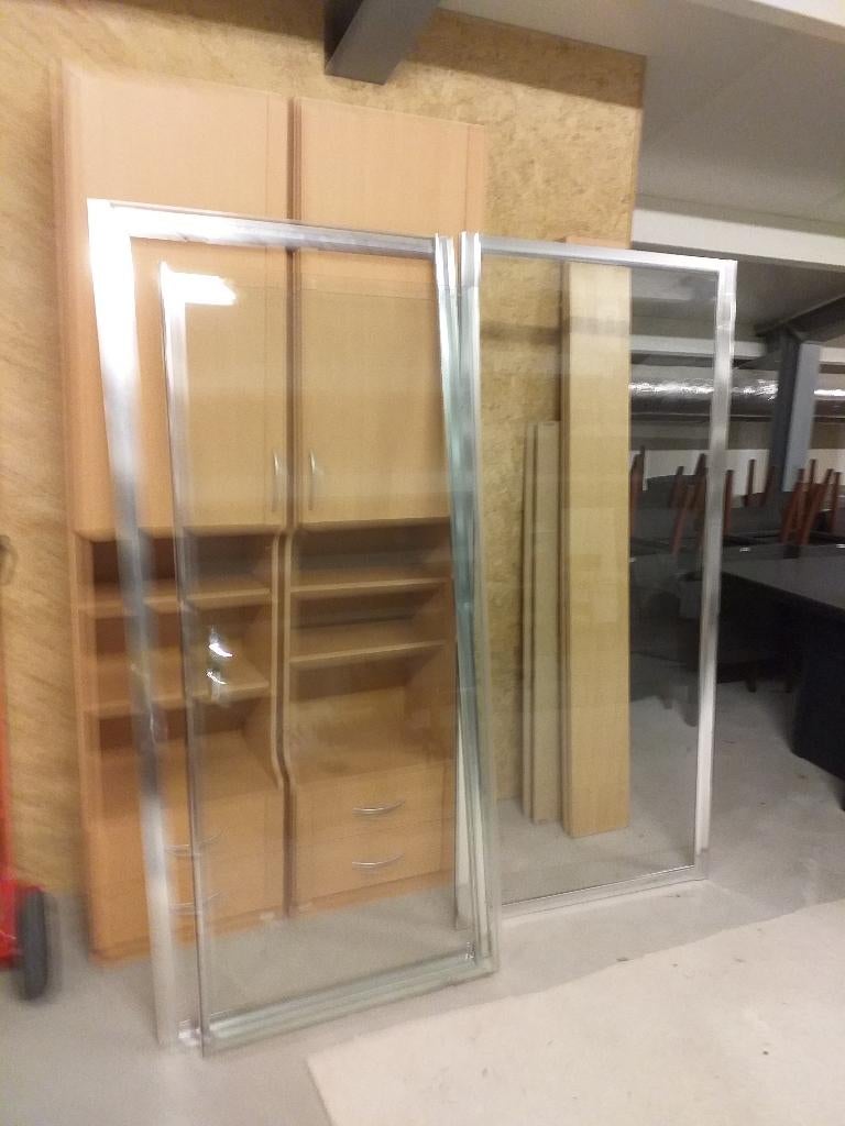 glazen wanden douche cabine, Ophalen, Gebruikt, Glas, Douche