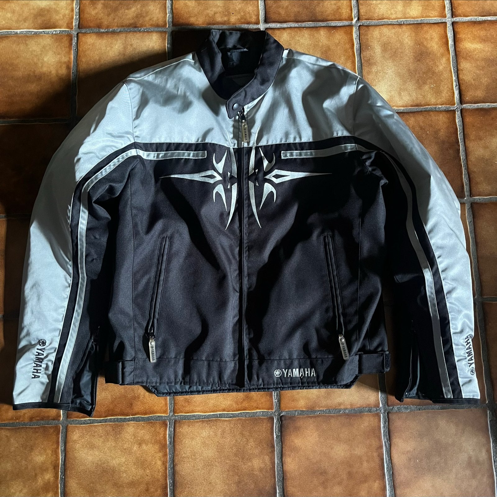 Yamaha Motorjas Textiel Zwart/Grijs Maat XL, Motoren, Ophalen of Verzenden, Tweedehands, Heren, Jas | textiel