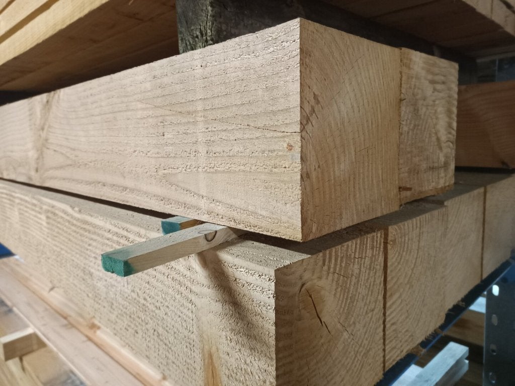 20x20 Douglas Fijnbezaagde Palen  voor Veranda / Overkapping