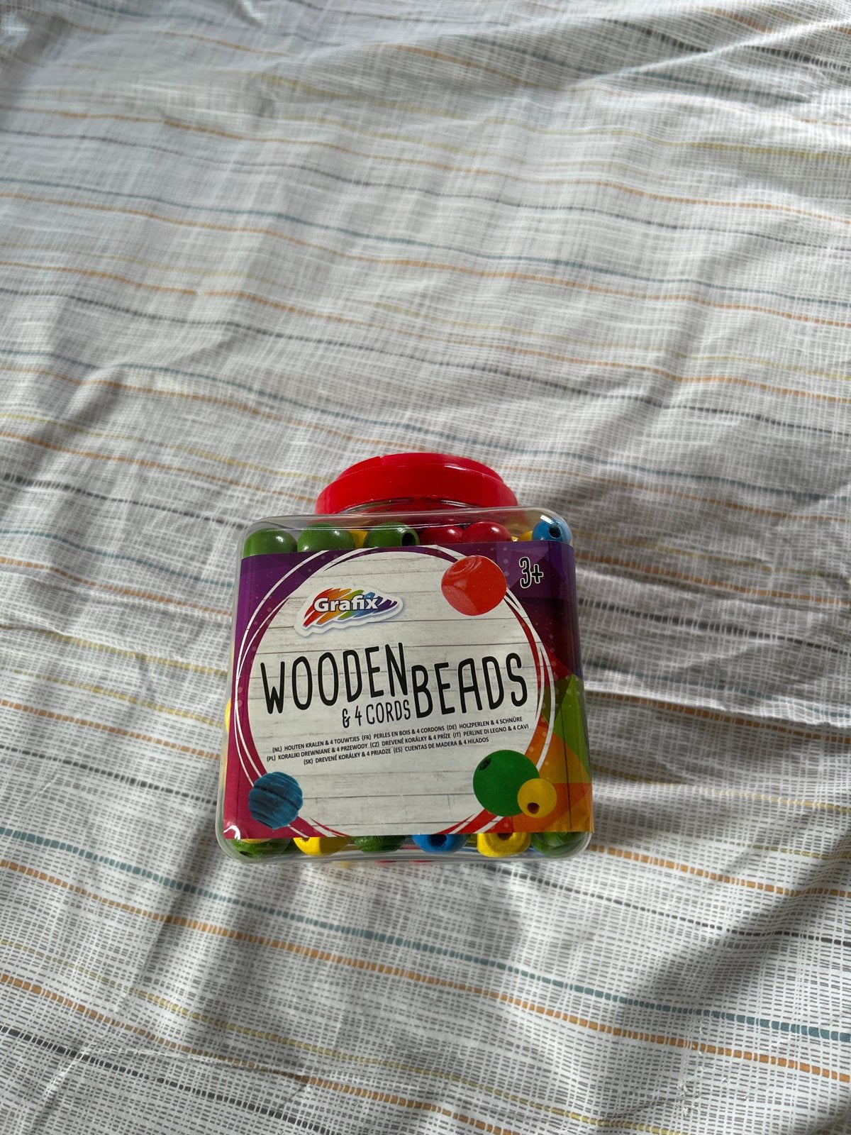Grafix Houten Kralen & Koorden Set - Knutselset voor Kindere, Hobby en Vrije tijd, Kralen en Sieraden maken, Ophalen of Verzenden