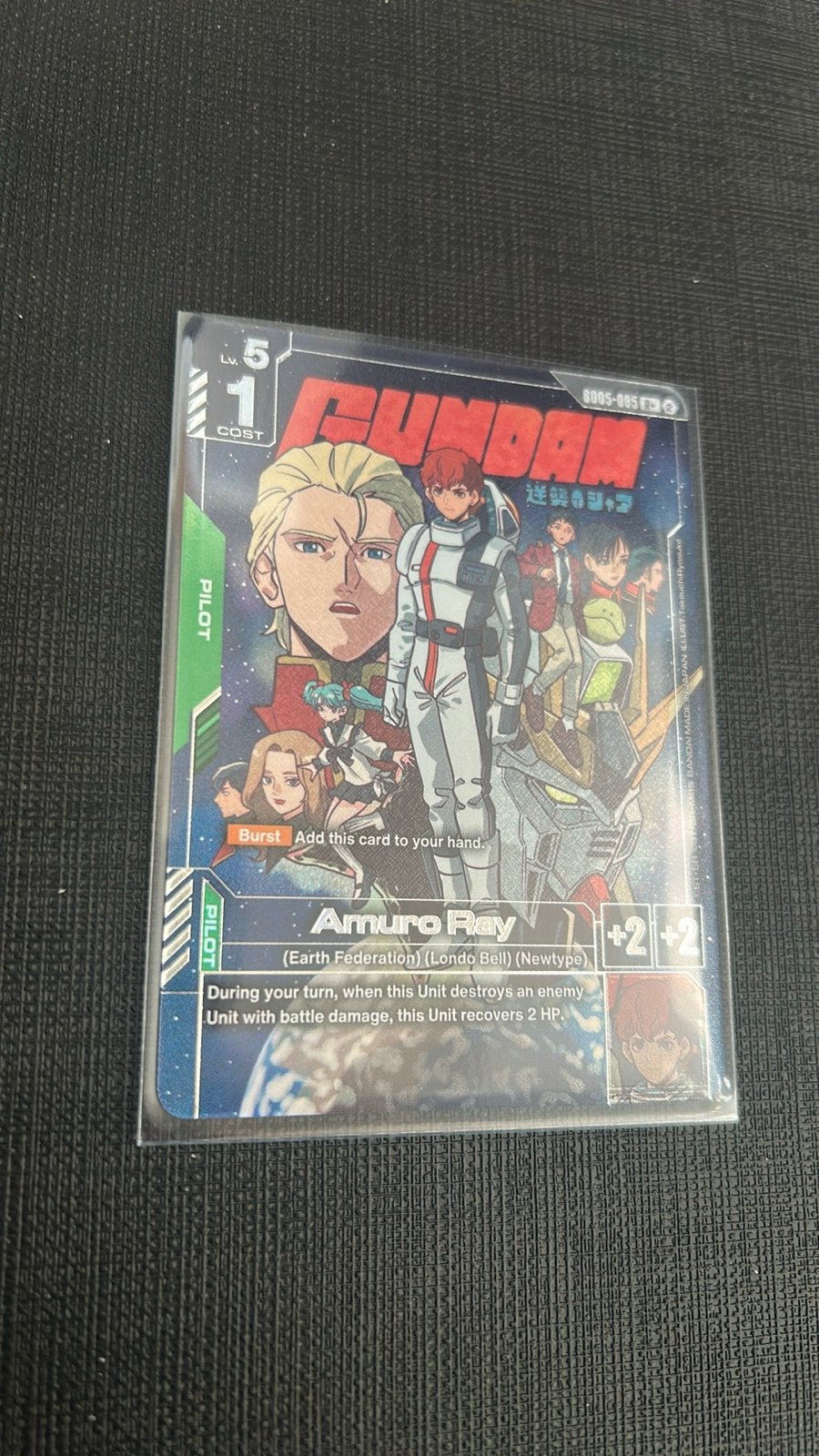 Gundam Card Game - Amuro Ray (Pilot) - Zo goed als nieuw, Ophalen, Zo goed als nieuw, Losse kaart