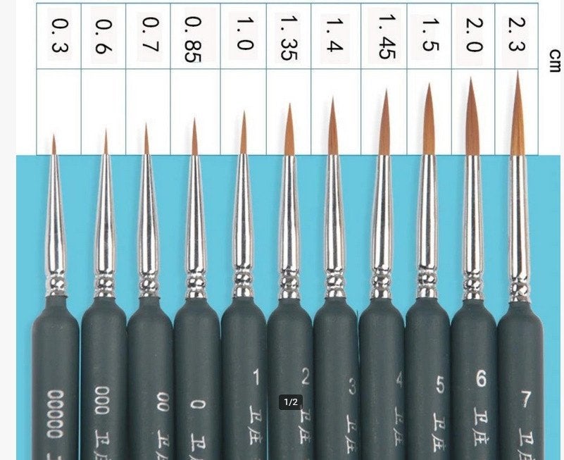 11 PCS Set Professionele Nylon haar penselen, Ophalen of Verzenden, Nieuw, Penseel of Kwast