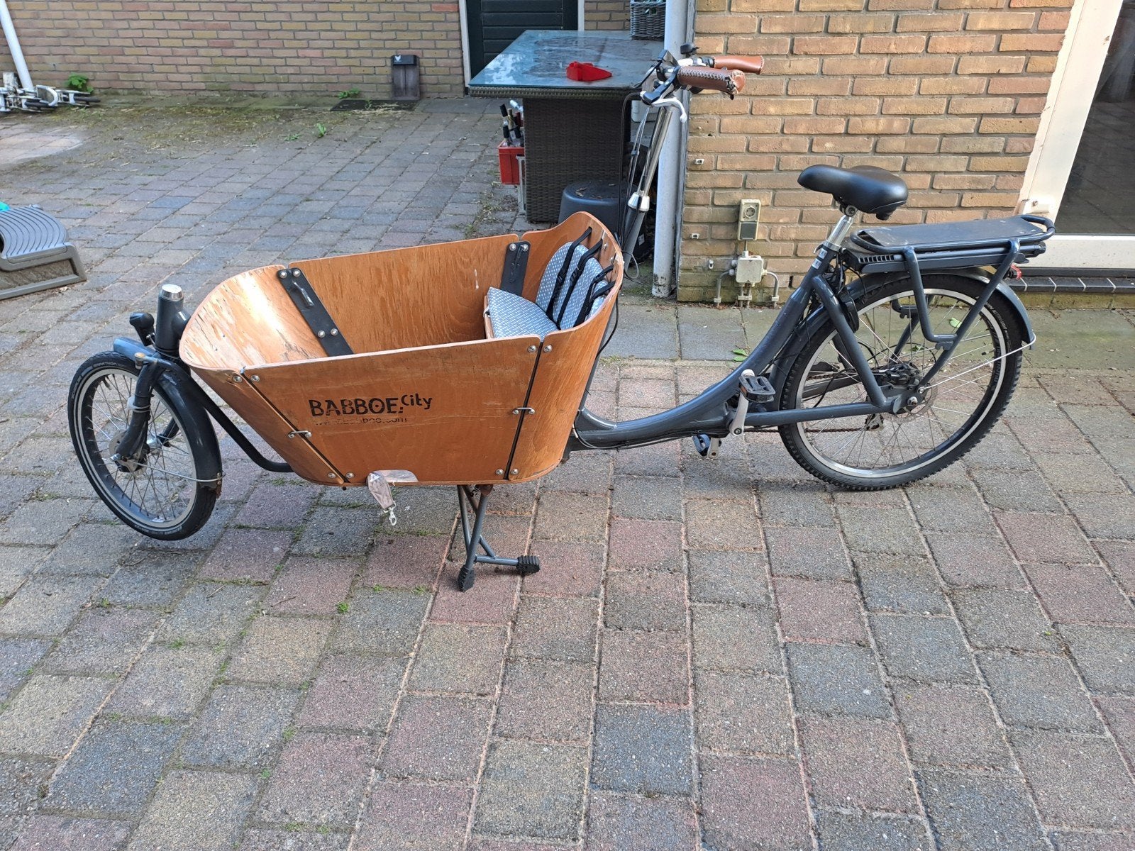Babboe City Elektrische Bakfiets met Huif en Zitje, Ophalen, Gebruikt, 4 kinderen of meer, Huif
