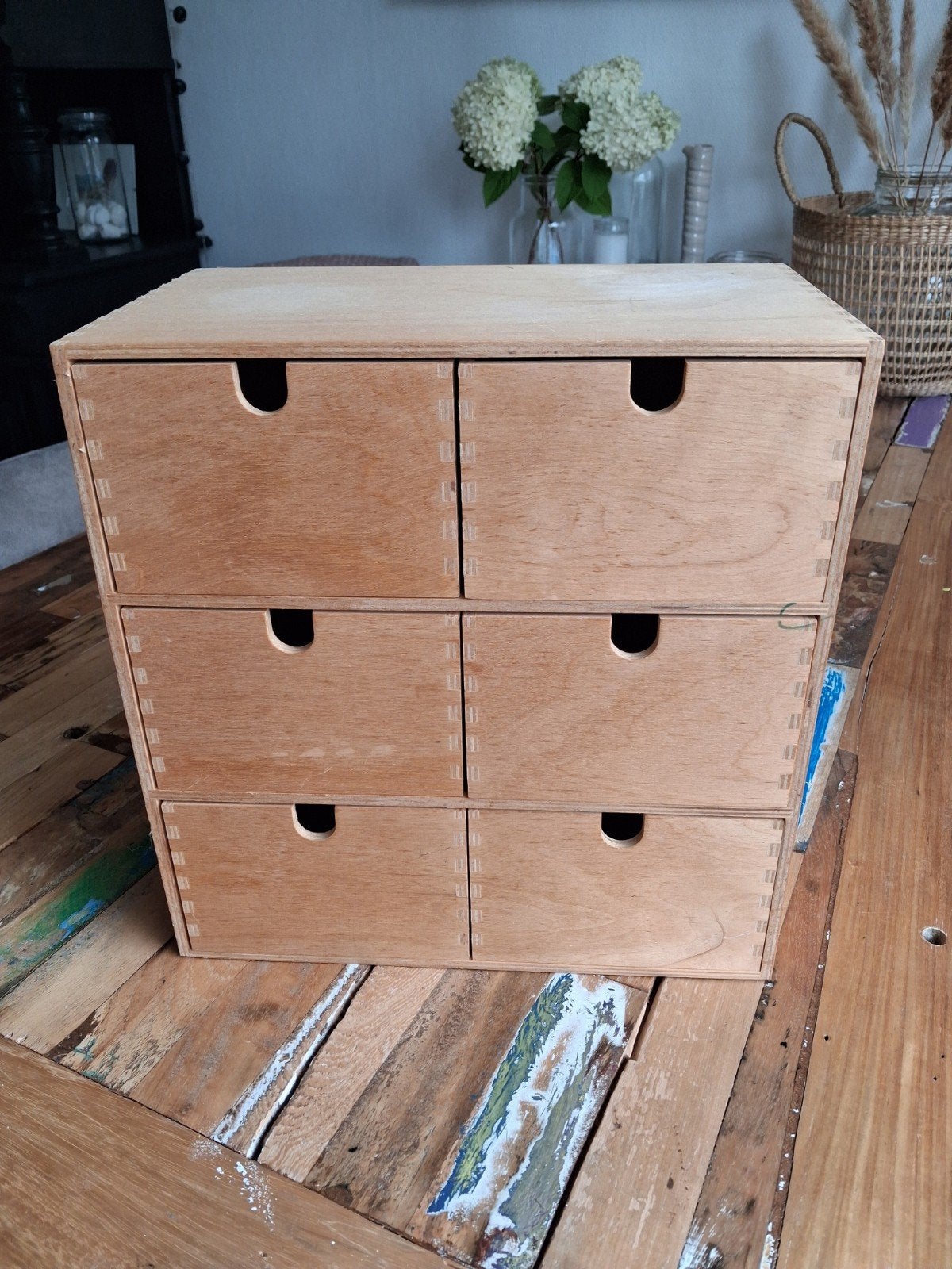 Moppe mini ladenkast,  Berkentriplex, Ikea, 5 laden of meer, Ophalen of Verzenden, 25 tot 50 cm, Minder dan 100 cm
