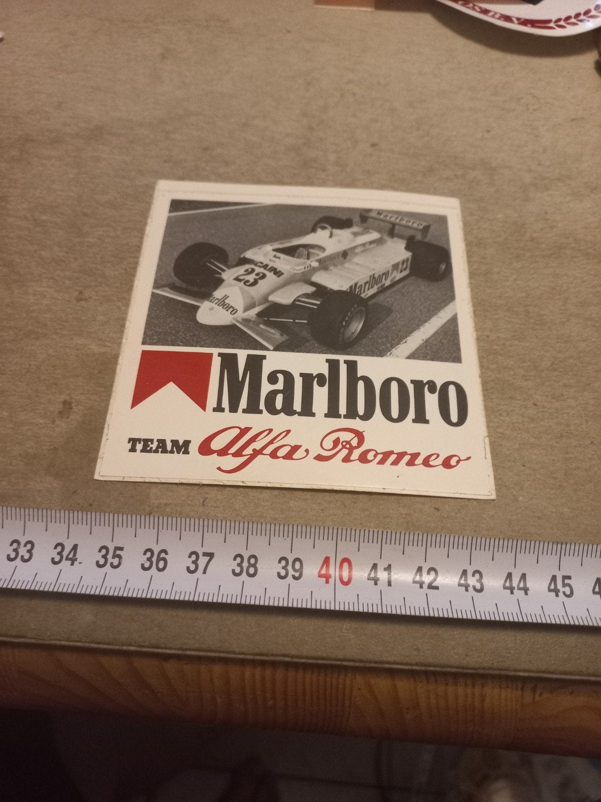 Vintage Marlboro Team Alfa Romeo Formule 1 Sticker, Ophalen of Verzenden, Gebruikt