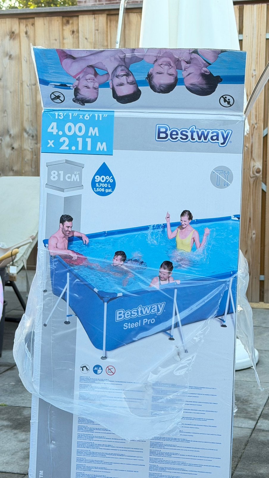 Zwembad 4x2.11 m, Tuin en Terras, Zwembaden, Ophalen, Nieuw