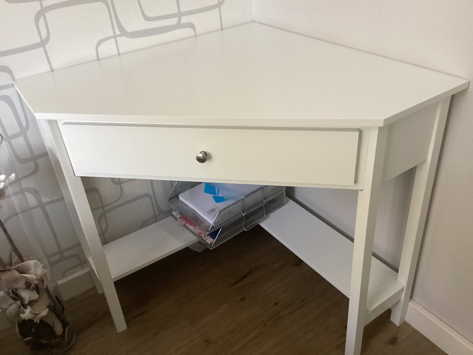 Hoektafel, Huis en Inrichting, Ophalen, Driehoekig, Zo goed als nieuw, 75 cm of meer