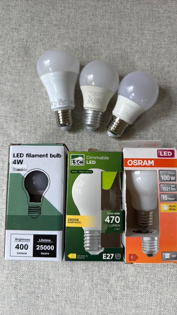 Losse lampen 1€/st, Huis en Inrichting, Lampen | Losse lampen, Ophalen of Verzenden, Zo goed als nieuw, E27 (groot)