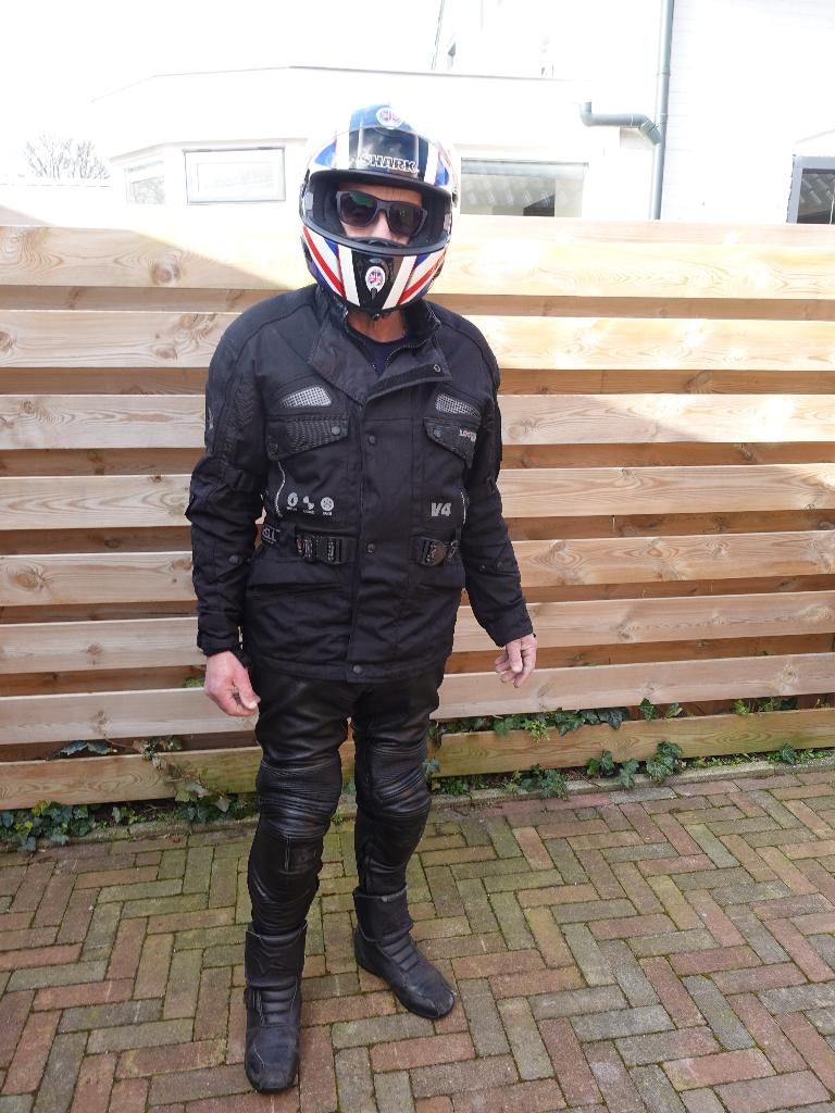Motorbroek en Jas + Helm laarzen handschoenen., Ophalen, Overige typen, Heren, IXS