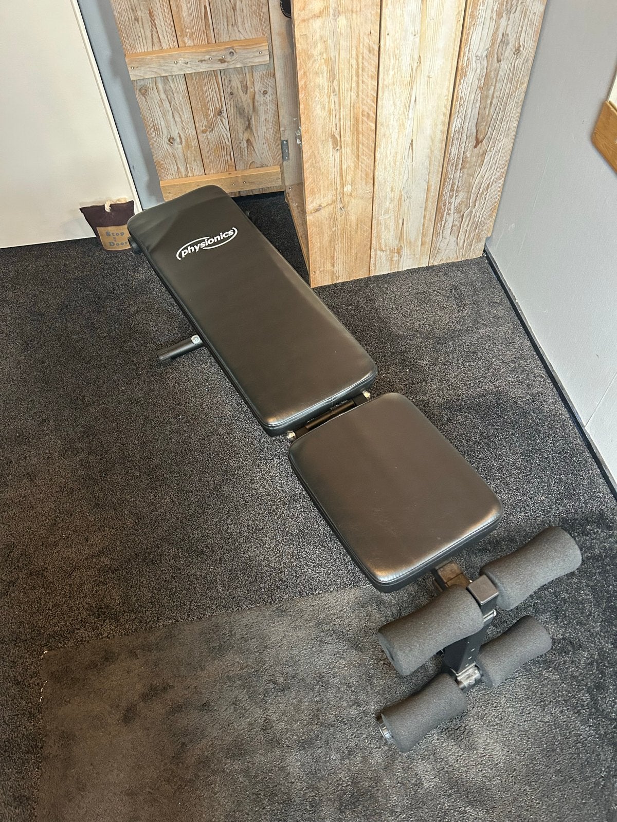 Physionics Fitnessbank - Verstelbaar & Opvouwbaar, Sport en Fitness, Ophalen, Gebruikt, Borst, Fitnessbank