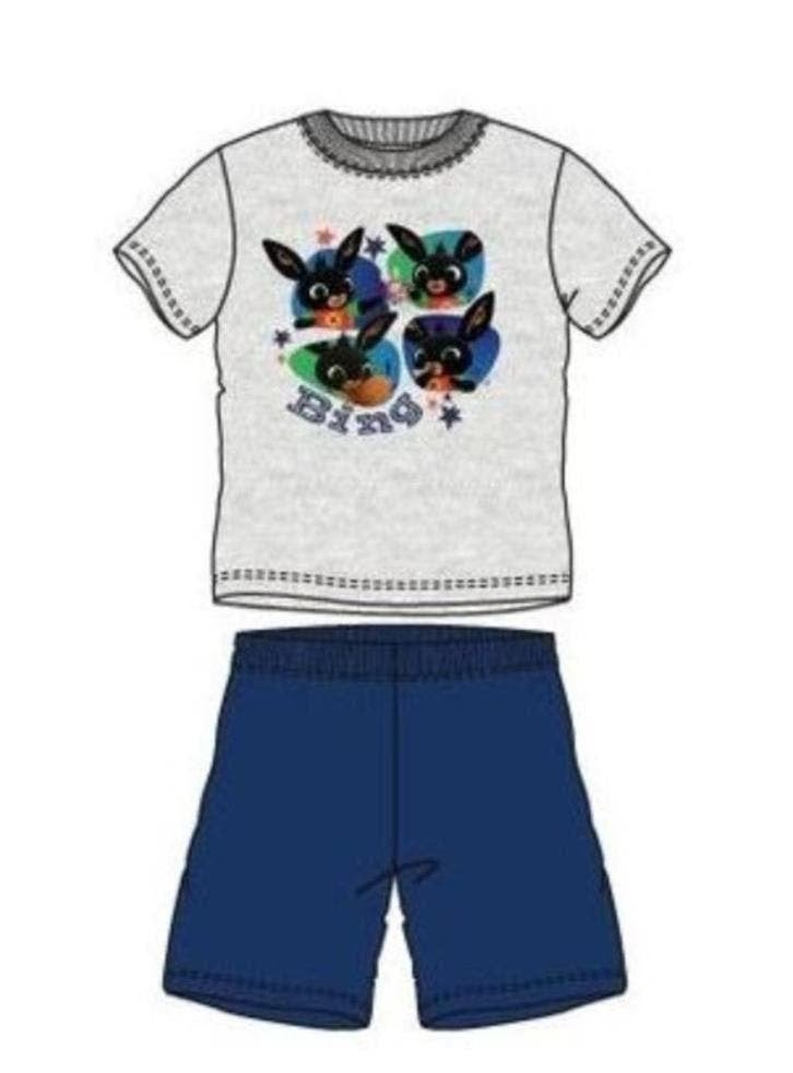 Bing Konijn Shortama - Grijs/Blauw - Maat 110 - 116, Nacht- of Onderkleding, Nieuw, Jongen, Bing
