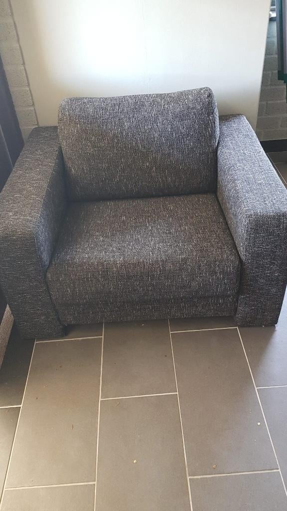 Stoffen stoel (loveseat) antraciet, Ophalen, Gebruikt, Loveseat, Tweepersoons