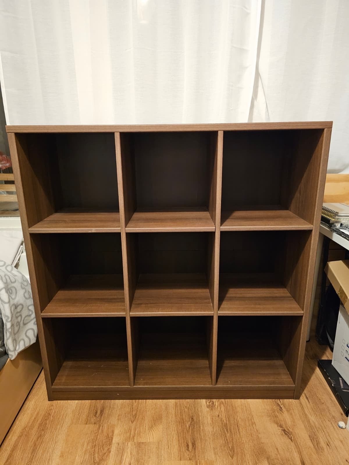 Can Do vakkenkast donker noten, past bij IKEA Kallax, Ophalen, Met plank(en), Gebruikt, 100 tot 150 cm