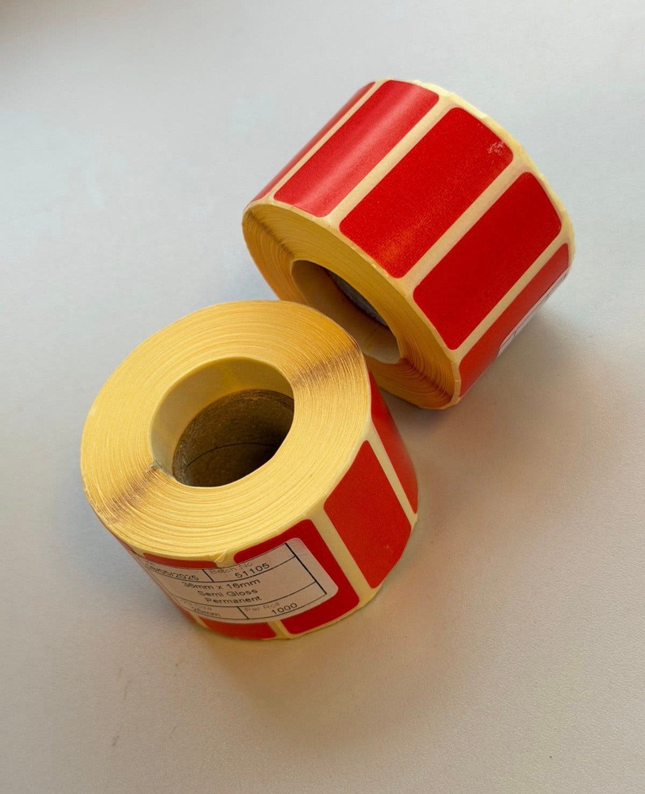 Rode Thermal Transfer Labels Etiketten 36x16mm 2 Rollen rood, P, P, P, Nieuw