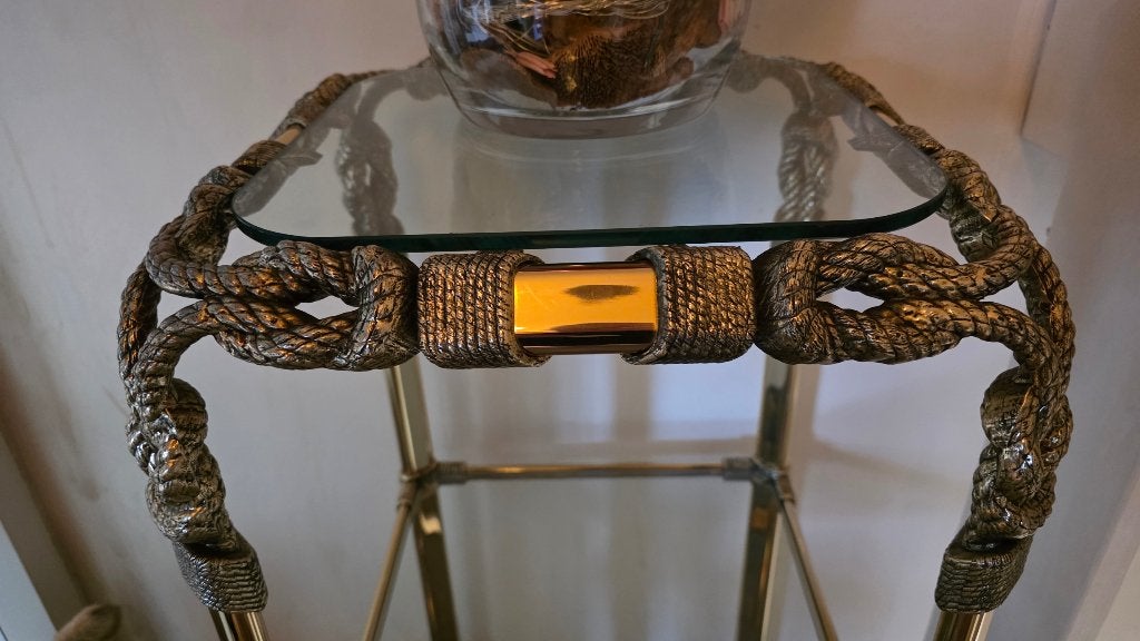 Foto 3 van Bijzettafel/Etagiere🦚Goud Vintage🦚24 krt Verguld