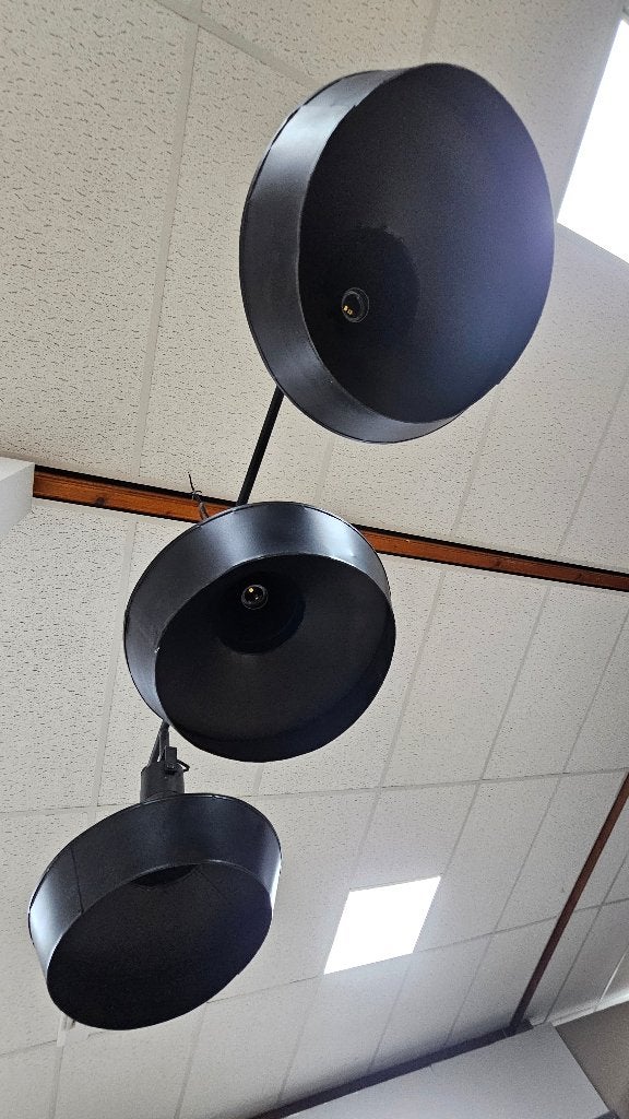Stoere Industriële Hanglamp (3-lichts) – Zwart – 110 cm, Ophalen, Overwijk Decoratie B.V. / Swiet Home, Nieuw, Info@overwijkdecoratie.nl