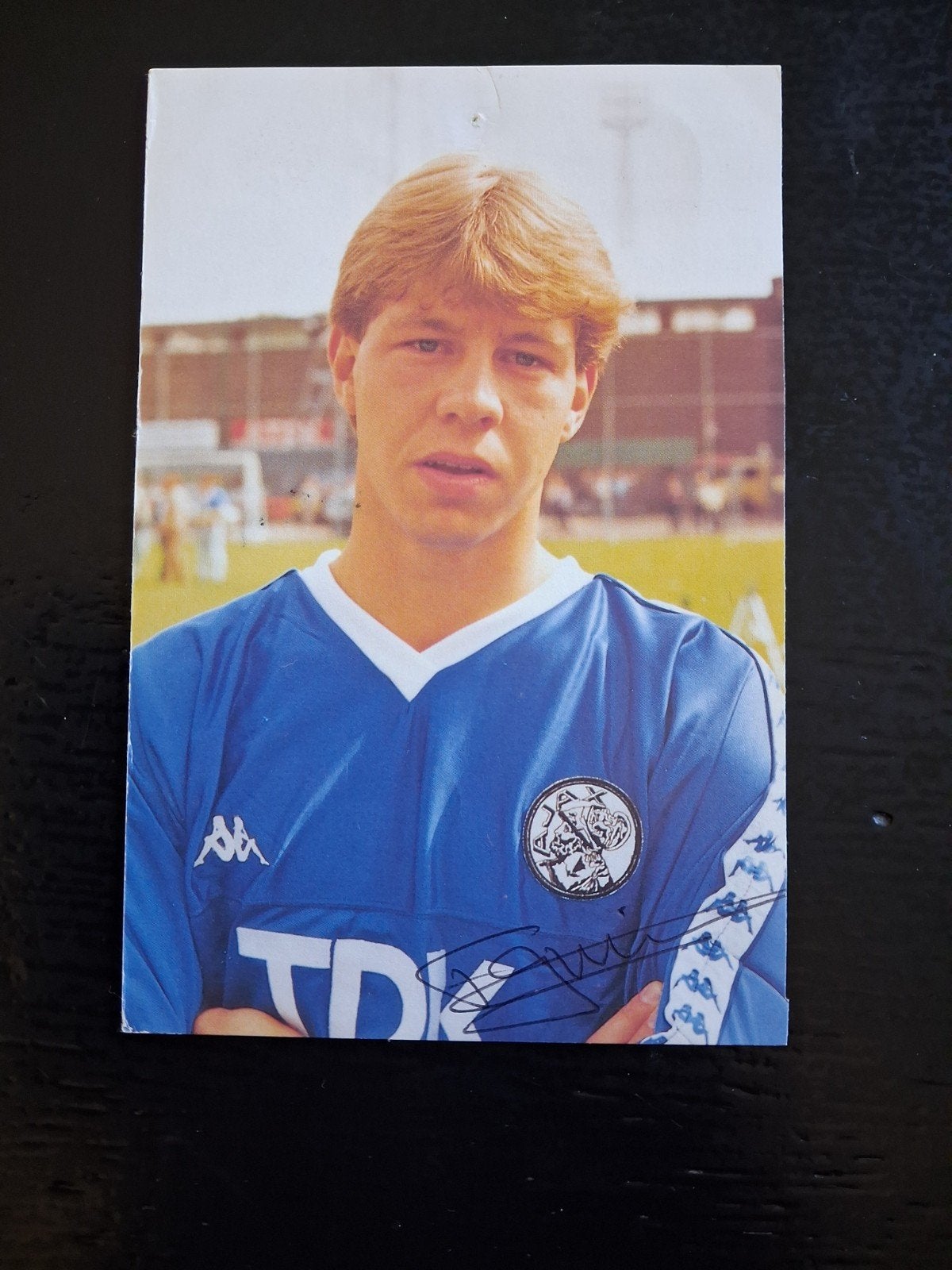 Spelerskaart Fred Grim Ajax met handtekening., Ophalen of Verzenden, Gebruikt, Ajax, Spelerskaart
