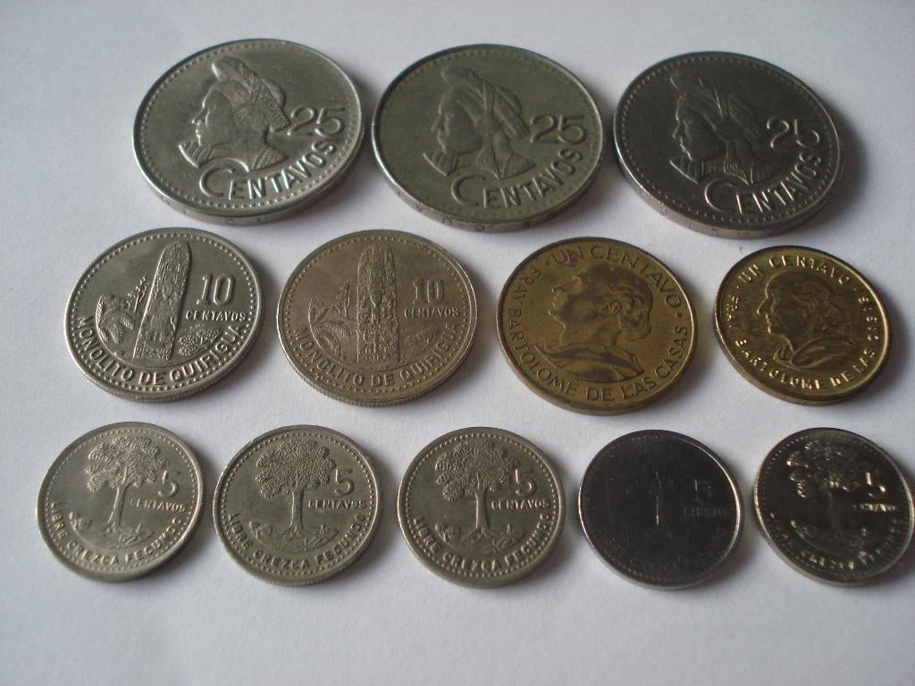 12 munten Guatemala in Noord Amerika, Ophalen of Verzenden, Noord-Amerika, Setje