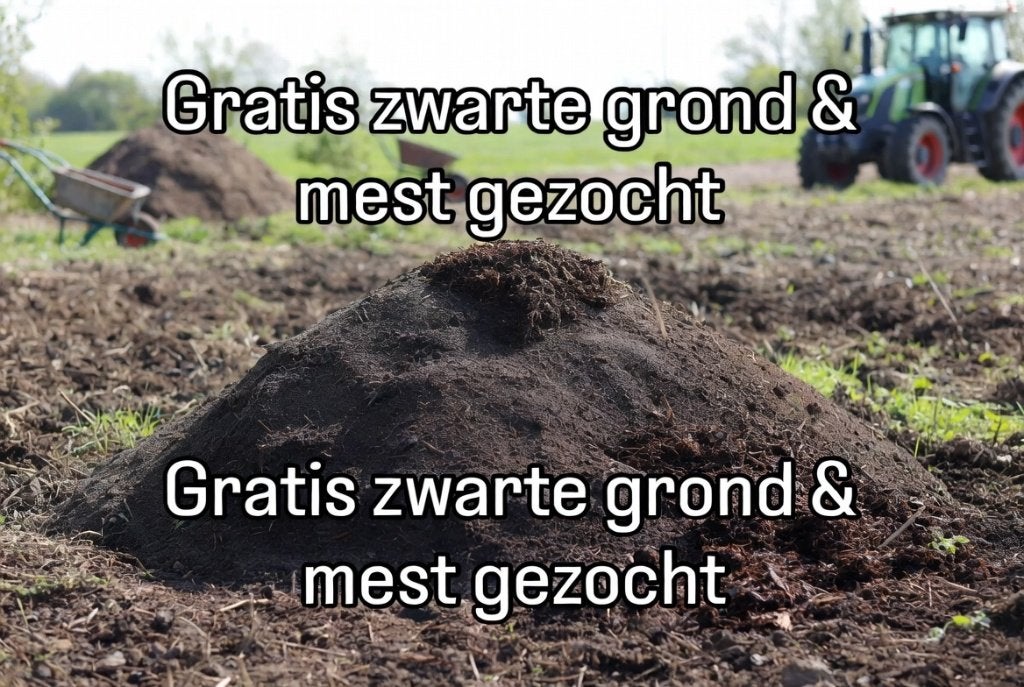 Zwarte grond(en mest) voor aanleg grondwal – gratis storten, Ophalen of Verzenden, Tuinaarde
