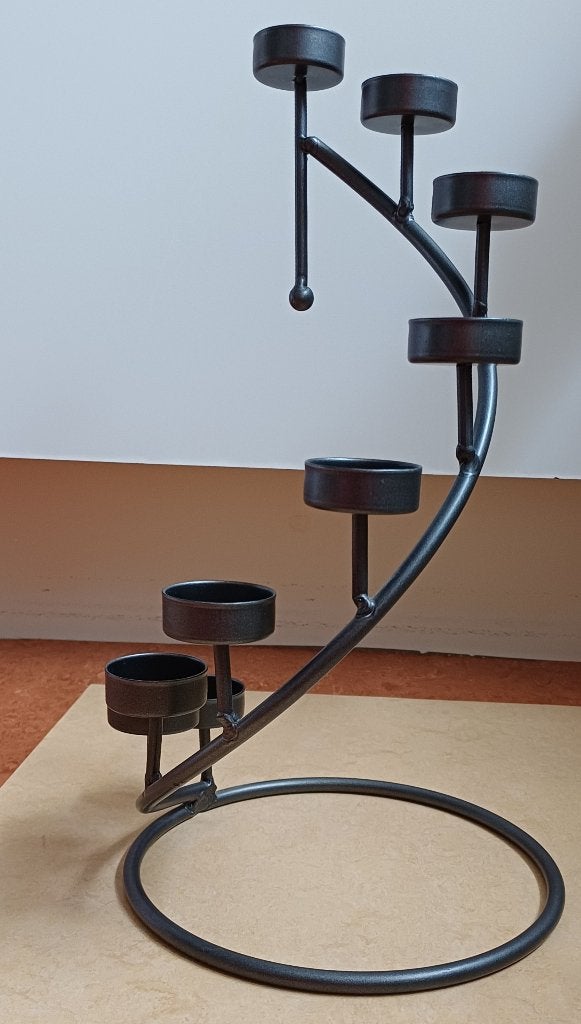 Houder spiraal voor 9 waxine-/LED-lichtjes of lekkerijen, Ophalen, Zo goed als nieuw, Metaal, Kandelaar