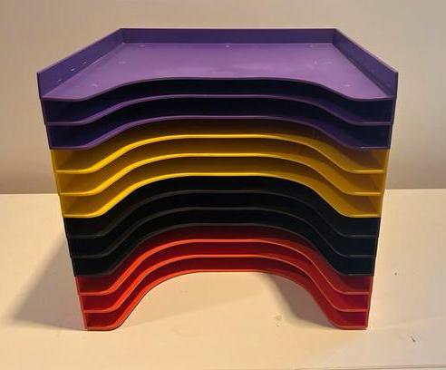 SET Vintage LP platenbak/ vinyl kast opbergsysteem van SOMIN, Ophalen, Gebruikt, Overige formaten