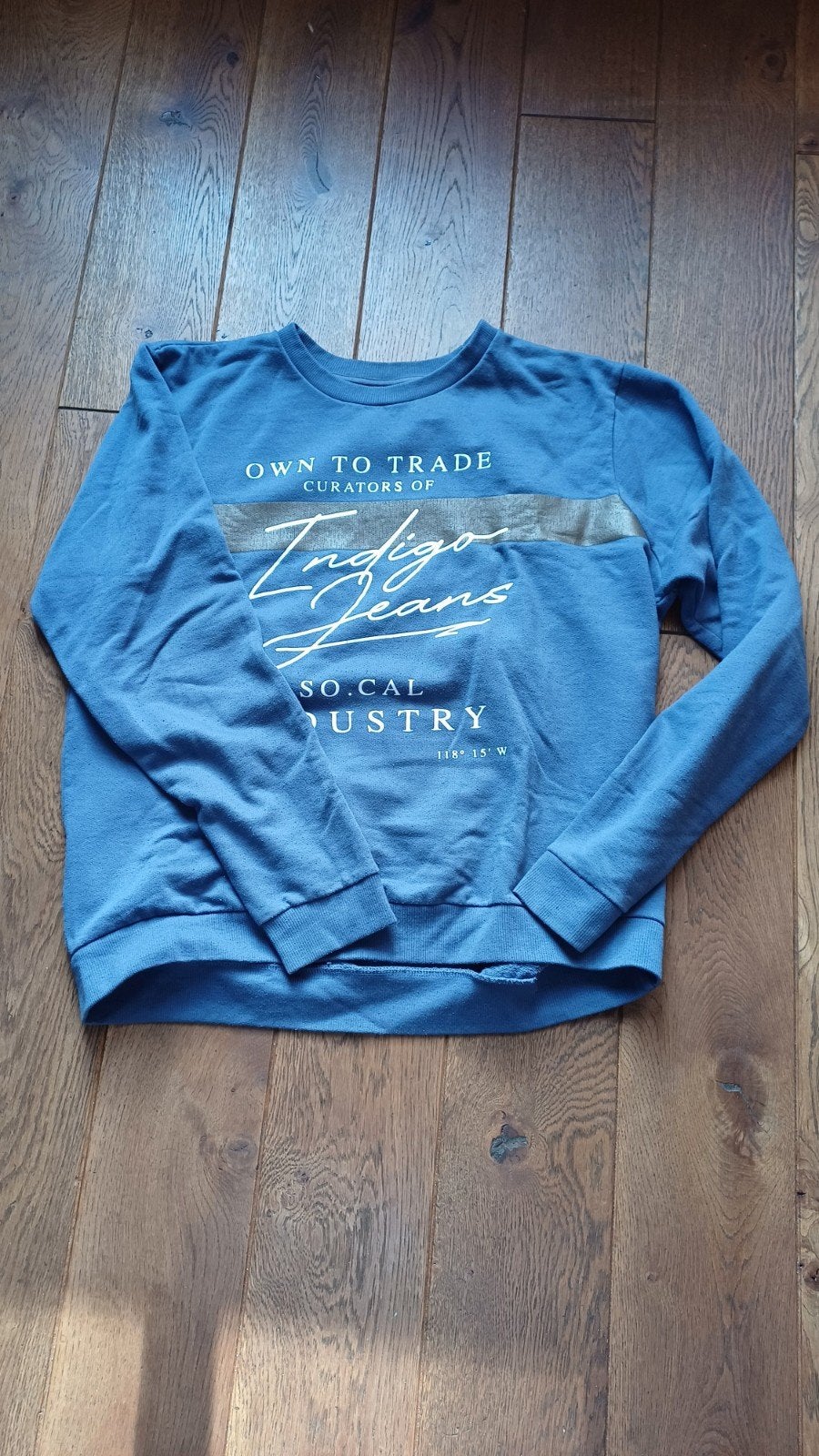 heren (tiener)sweater maat L blauw (52/54), Ophalen of Verzenden, Zo goed als nieuw, Maat 52/54 (L), Blauw
